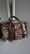 Leopar Desen Tüylü Teddy Kol ve El Çantası - Furry Bag