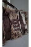 Leopar Desen Tüylü Teddy Kol ve El Çantası - Furry Bag