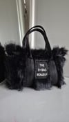 Siyah Tüylü Teddy Kol ve El Çantası - Furry Bag