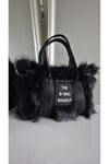 Siyah Tüylü Teddy Kol ve El Çantası - Furry Bag