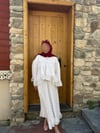 YAZLIK KUMAŞ PUANTİYELİ TESETTÜR ETEKLİ TAKIM 