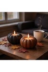 Balkabak Desenli Tealight Mumluk + Led Tealight Dahil