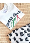 Cherry Baskılı T-Shirt ve Müslin Pantolon İkili Takım