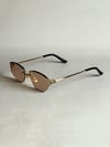 LİSA Gold Frame – Brown Gradient Lens Güneş Gözlüğü