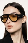 VEXA Black & Golden Amber Güneş Gözlüğü