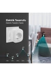 Akım Korumalı Uygulamalı 16a Wi-fi Akıllı Priz Akıllı Tasarruf Prizi Çocuk Kilidi Tüketim Takip