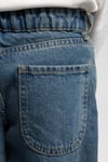 Çocuk Yüksek Bel Tint Yıkama Denim Pantolon – Rahat Kesim Kot