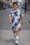 Erkek Çocuk Batik Desenli Şortlu Takım Oversize Tişört + Şort Yazlık Rahat Kombin
