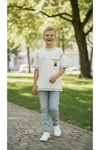 Erkek Çocuk Dikiş Detaylı Cepli Baskılı Tişört – Modern Oversize Rahat Günlük T-Shirt