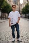 Erkek Çocuk Oversize T-Shirt – Baskılı Modern Tasarım Rahat Kesim Günlük Basic Tişört