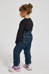 Kız Çocuk Kot Pantolon – Lastikli Bel Denim Jean Rahat Kesim Günlük