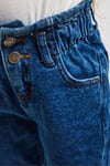 Kız Çocuk Kot Pantolon – Lastikli Bel Denim Jean Rahat Kesim Günlük