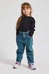 Kız Çocuk Kot Pantolon – Tint Lastikli Bel Denim Jean Rahat Kesim Günlük