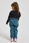 Kız Çocuk Kot Pantolon – Tint Lastikli Bel Denim Jean Rahat Kesim Günlük
