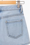 Kız Çocuk Yırtık Detaylı Denim Şort – Yüksek Bel Rahat Kesim Günlük Jean Şort