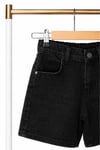 Unisex Çocuk Siyah Denim Şort – Rahat Kesim Günlük Yazlık Basic Jean Şort