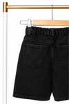 Unisex Çocuk Siyah Denim Şort – Rahat Kesim Günlük Yazlık Basic Jean Şort