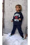 Neo Kids Baskılı Lacivert Çocuk Eşofman Takımı