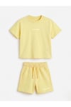 Neo Kids Sarı Oversize Tişört ve Şort Takım