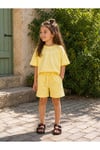 Neo Kids Sarı Oversize Tişört ve Şort Takım