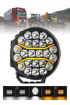 100W 9 İnç Oval Tır Off Road Çakar Modlu Angel Aydınlatma Ledi Çalışma Lambası Demir Döküm Siyah Renk