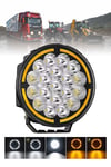 100W 9 İnç Yuvarlak Tır Off Road Çakar Modlu Angel Mercekli Aydınlatma Ledi Çalışma Lambası Demir Döküm Siyah Renk