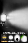 2 Adet 20W 18 LED Yuvarlak Off Road Çakar Modlu Aydınlatma Ledi Çalışma Lambası Demir Döküm Siyah Renk