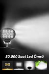 2 Adet 20W 8 LED Oval Off Road Sarı Çakar Modlu Aydınlatma Ledi Çalışma Lambası Demir Döküm Siyah Renk