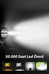 2 Adet 20W 8 LED Oval Off Road Sarı Çakar Modlu Aydınlatma Ledi Çalışma Lambası Demir Döküm Siyah Renk