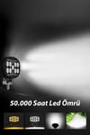 2 Adet 20W 9 LED Oval Off Road Çakar Modlu Aydınlatma Ledi Çalışma Lambası Demir Döküm Siyah Renk