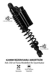 ADV 350 ve Forza Uyumlu 420 mm Rezervuarlı Arka Amortisör Takımı Siyah