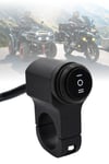 Gidon Anahtarı Tek Fonksiyonlu Aç Kapa Tuşlu Motosiklet Sis Farı Off Road Led Kontrol Switchi Gidon Bağlantılı Kablolu Demir Döküm Siyah Renk