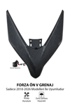 Honda Forza Uyumlu Ön V 2018-2026 Karbon Desen