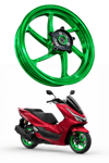 Honda Pcx Uyumlu 2'li Ön Arka Jant Seti Cnc Parlak Gold