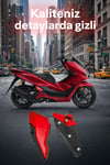 Honda Pcx Uyumlu Artçı Basamak 2021-2026 Cnc Kırmızı1