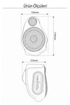 Honda Pcx Uyumlu Bluetooth Hoparlör Seti 2021-2024 Siyah