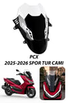 Honda Pcx Uyumlu Çift Katlı Spor Tur Camı Şeffaf 2025-2026 Şeffaf
