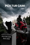 Honda Pcx Uyumlu Çift Katlı Spor Tur Camı Şeffaf 2025-2026 Şeffaf