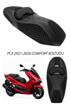 Honda Pcx Uyumlu Comfort Koltuk Kapağı 2021-2026 Damalı Kaplama Detaylı