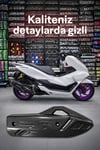 Honda Pcx Uyumlu Egzoz Koruma 2021-2026 Karbon Desen