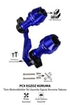 Honda Pcx Uyumlu Egzoz Koruma Takozu 2021-2026 Cnc Mavi