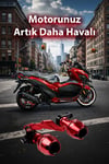 Honda Pcx Uyumlu Egzoz Koruma Takozu 2021-2026 Cnc Kırmızı
