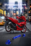 Honda Pcx Uyumlu Gidon Barı 2021-2024 Cnc mavi