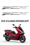 Honda Pcx Uyumlu Logo Sticker 2021-2026 Gümüş