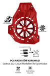 Honda Pcx Uyumlu Pervaneli Radyatör Koruması 2021-2026 Cnc Kırmızı