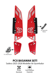 Honda Pcx Uyumlu Premium Basamak Seti V2 2025-2026 Cnc Kırmızı
