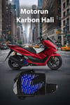 Honda Pcx Uyumlu Radyatör Koruma Kapağı 2021-2026 Karbon-Mavi Desen