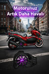 Honda Pcx Uyumlu Renkli Pervaneli Radyatör Koruması 2021-2026 Cnc Mor