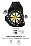 Honda Pcx Uyumlu Renkli Pervaneli Radyatör Koruması 2021-2026 Cnc Gold