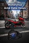 Honda Pcx Uyumlu Renkli Pervaneli Radyatör Koruması 2021-2026 Cnc Mavi